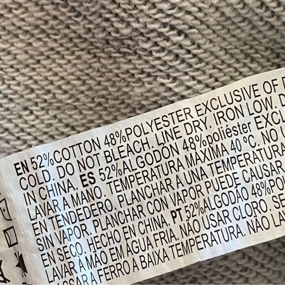 Forever 21 Crop Sweatshirt Slouchy Athleisure Gray Sporty Medium - Picture 8 of 9